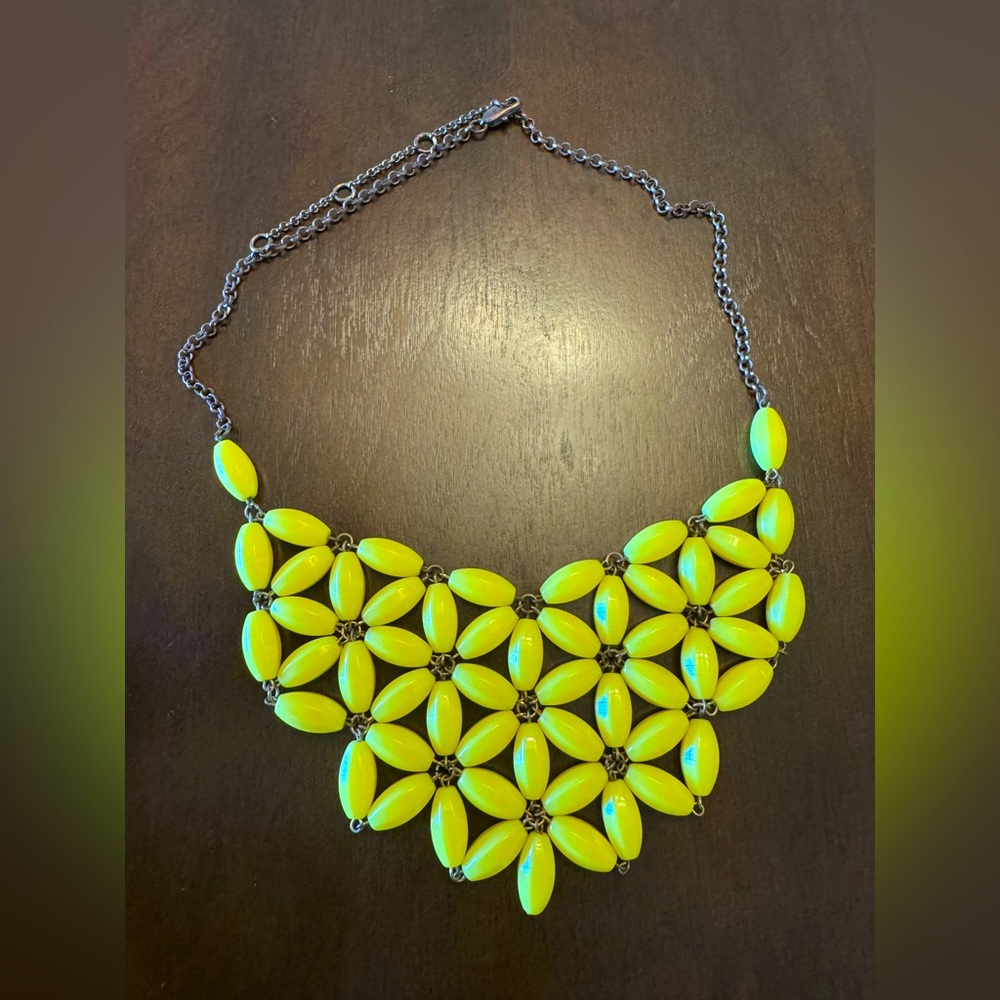 Jane Stone Yellow Statement Necklace